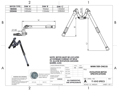 EVOLUTION GEN 1 BIPOD SELLOUT SPECIAL