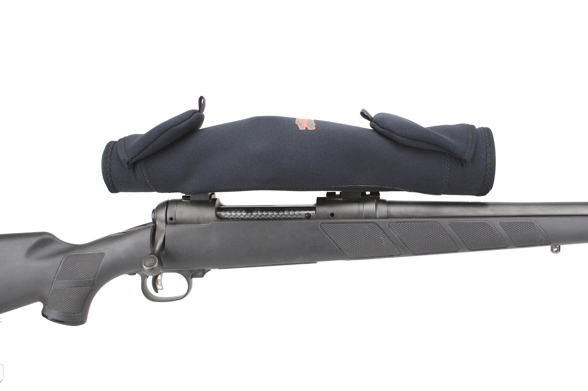 Beartooth-scopemitt-50mm-slip-on-adjustable-rifle-scope-flip-up-neoprene-black-side-view
